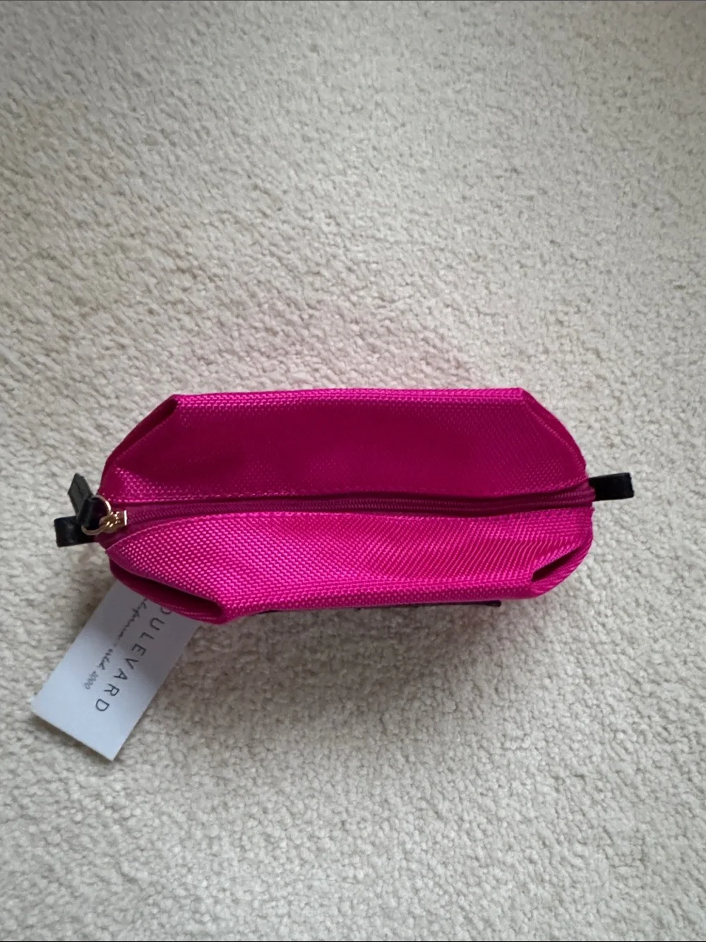 Boulevard Flawless Origami Pouch in Fuchsia with Navy